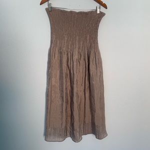 Strapless Silver Gray Dress